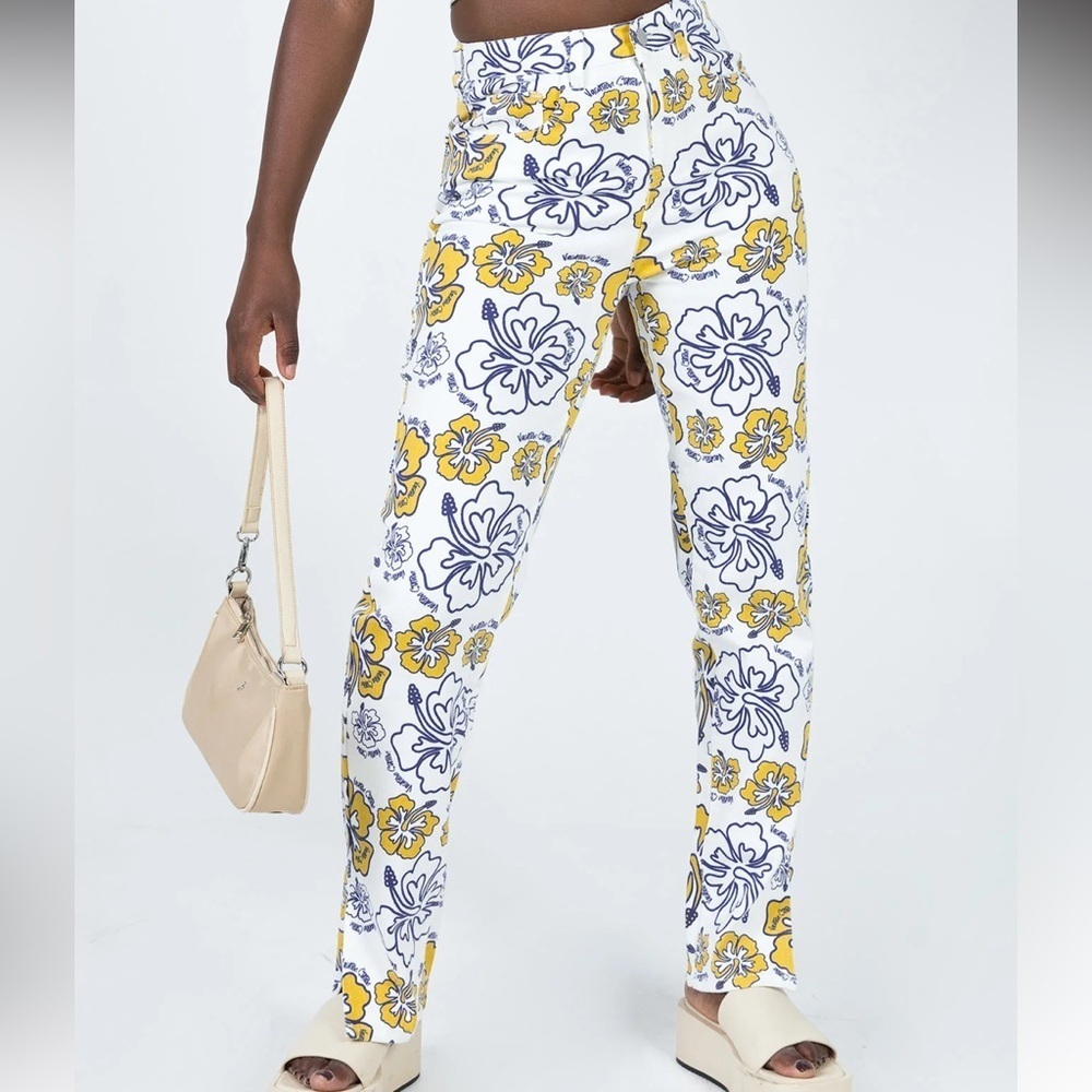 NWT Princess Polly Vacation Station Floral Print Women's Jeans Size 8